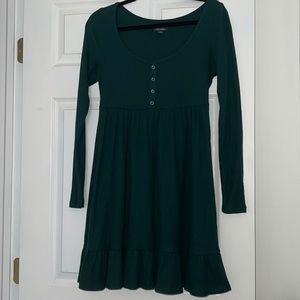 Wild Fable Green ruffle trim dress